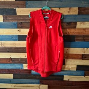 Nike Sportswear Red Zip up Vest